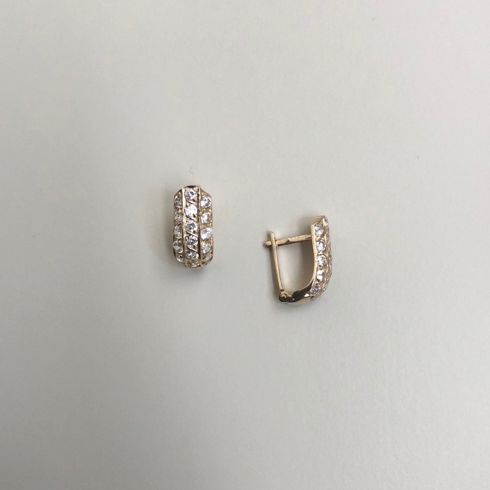 Vintage Gold Huggie Style Earrings